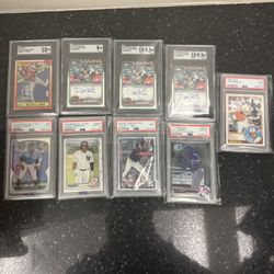 Baseball Cards Graded Lot 1st Bowman & AUTO (SGC & PSA )