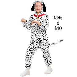 Kids Dalmatian Dog Puppy Onesie Costume 8 101 Days of School / Disfraz de Perro Niños Halloween
