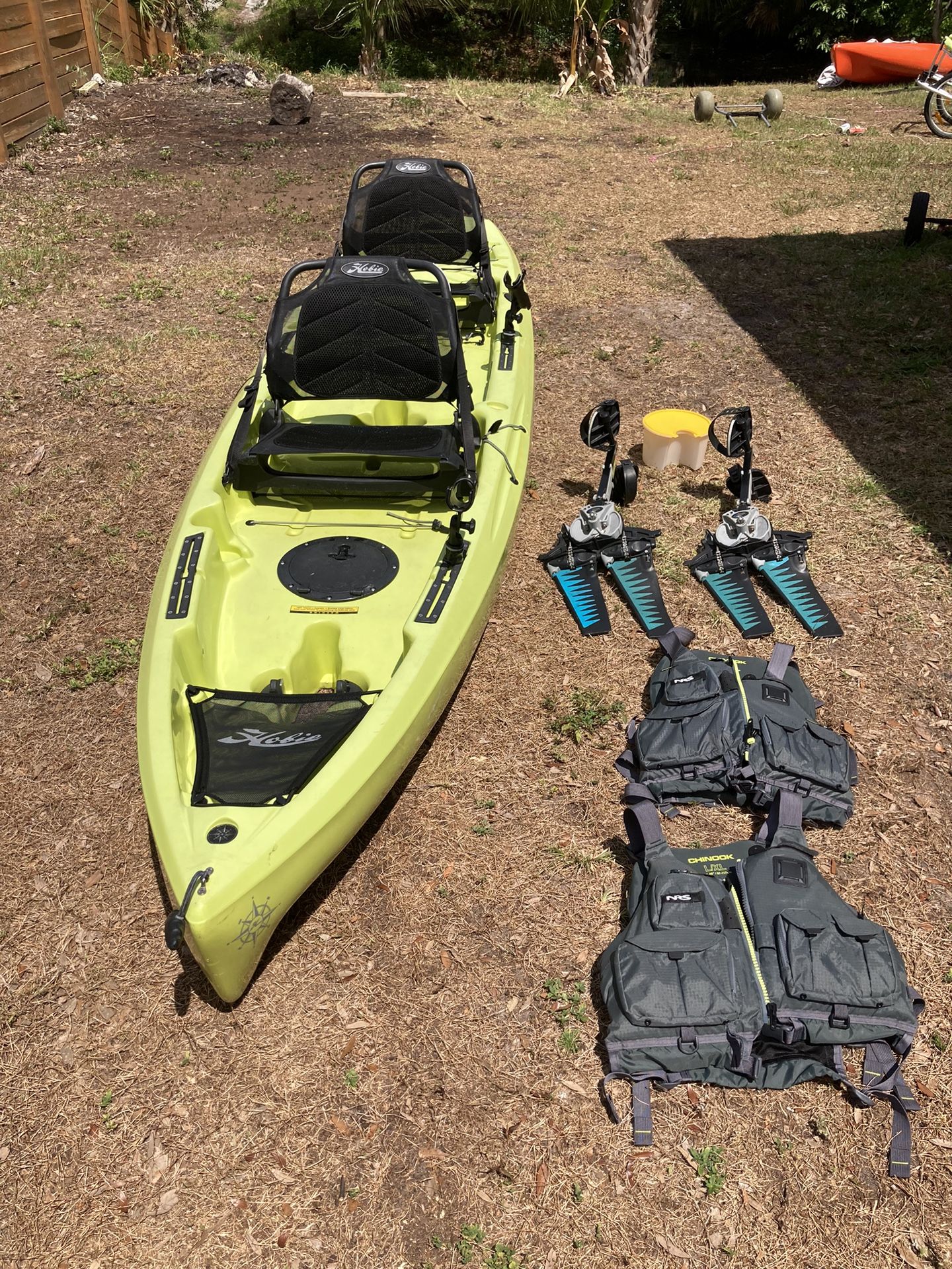 Hobie Duo Compass Pedal Fishing Kayak With Accessories