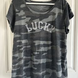 Lucky Brand camo T-shirt-Size-XL