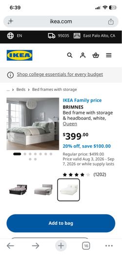 IKEA Brimnes bed sale