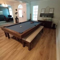 Farmhouse Dining Pool Table 