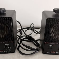 Two Fostex 6301b Active Monitor Speakers