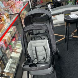 NEW BABY TREND DOUBLE STROLLER