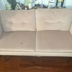Velvet Sofa, Accent Sofa .loveseat Sofa with Stainless feet