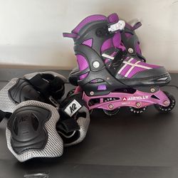 Kids Rollerblades with safety pads