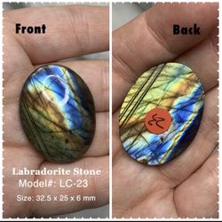 Natural Labradorite Cabochon Oval Flashy Blue Gold LC-23 (1 piece)