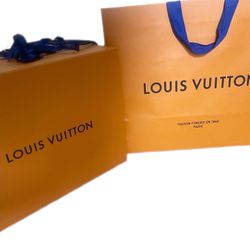 Authentic Louis Vuitton Large Box, Bag And Ribbon 