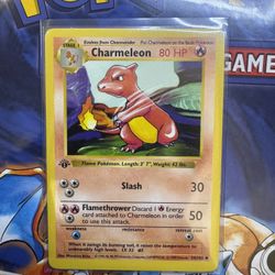 Chameleon First Edition Shadowless Pokemon Card 