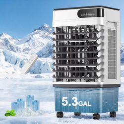 Swamp Cooler, 30 Inch Evaporative Air Cooler with 5.3 Gal Large Water Tank