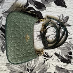 Teri Shoulder Bag In Blocked Signature Leather