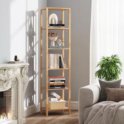 TUTOTAK 65” 6-Tier Tall Bookshelf