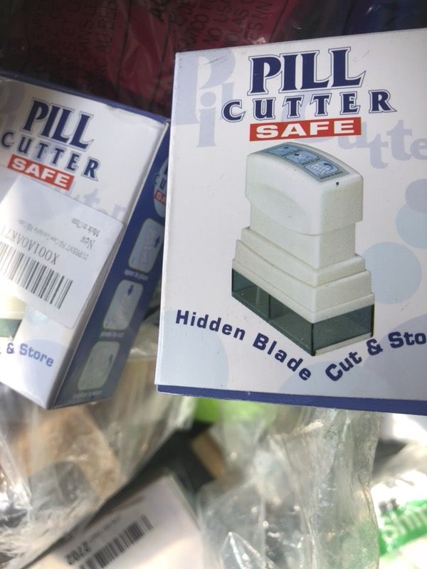 Pill cutter safe hidden blade