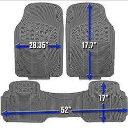 Three-piece Rubber Floor Mats