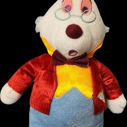 Disney Alice in Wonderland WHITE RABBIT 12" Plush STUFFED ANIMAL Toy