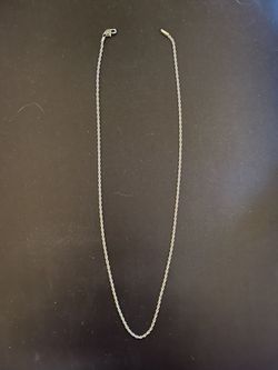Silver Chain- Rope- 22in