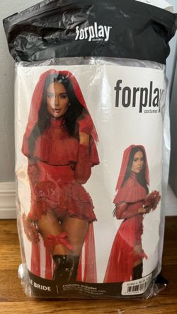 Forplay Women's Beetle Bride Sexy Costume, inspired by Lydia Deetz's red wedding dress from Beetlejuice.