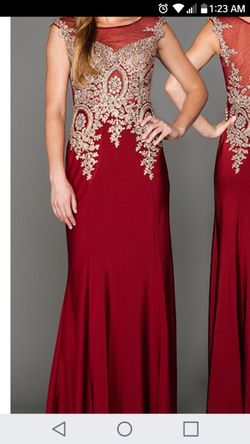 Burgundy dress