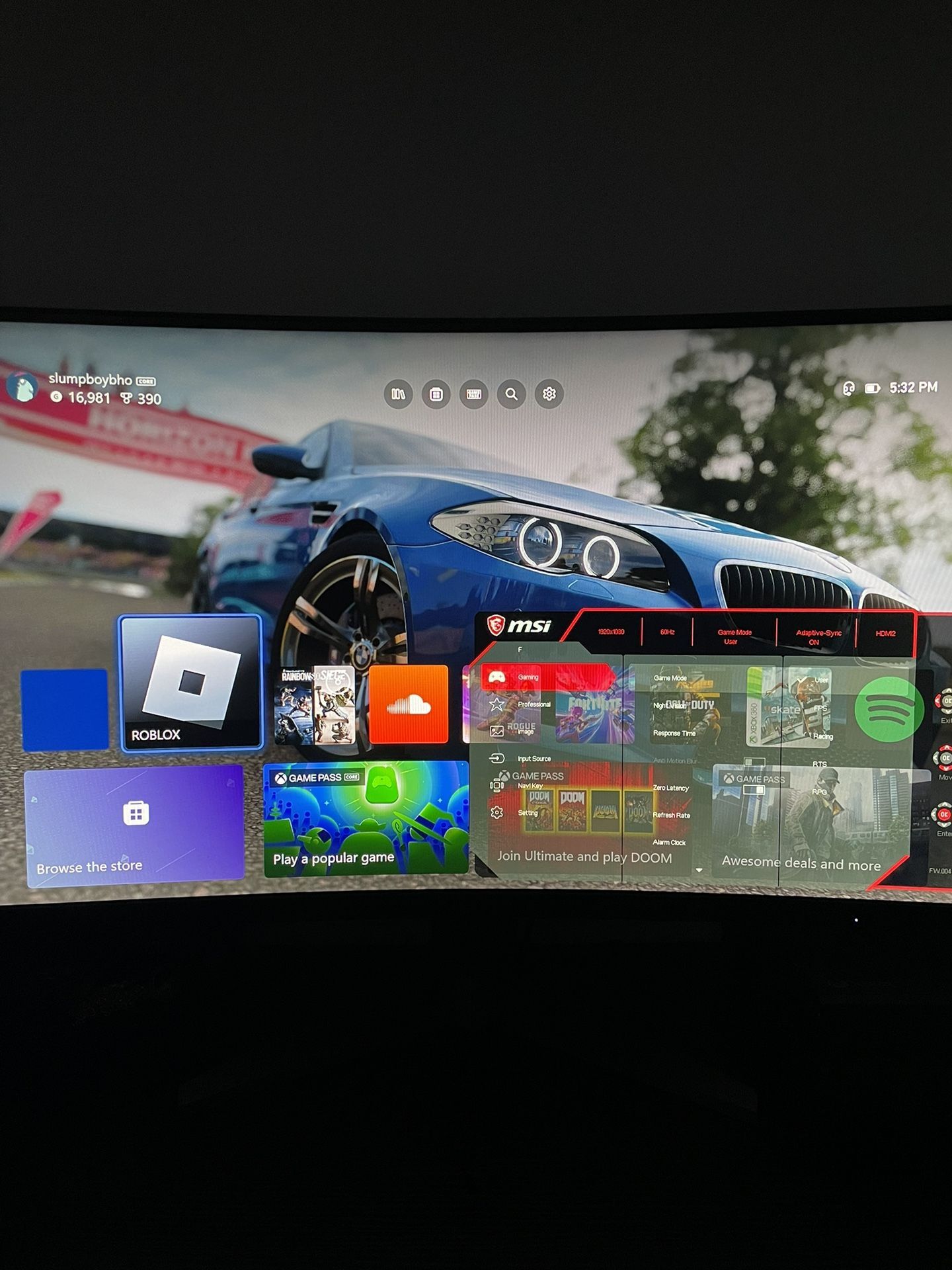 MSI optix 165Hz Curved Gaming Monitor