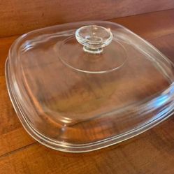 Large glass Corning Casserole Lid - marked A12C A-12-C