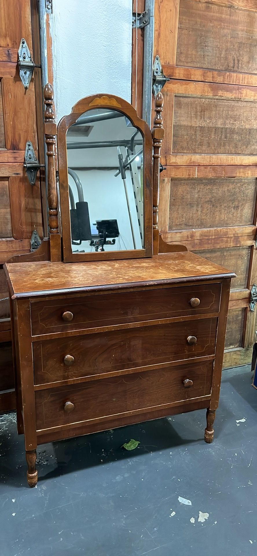 Vintage Dresser With Mirror