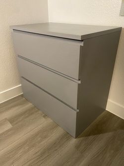 Gray IKEA MALM 3-Drawer Dressoe
