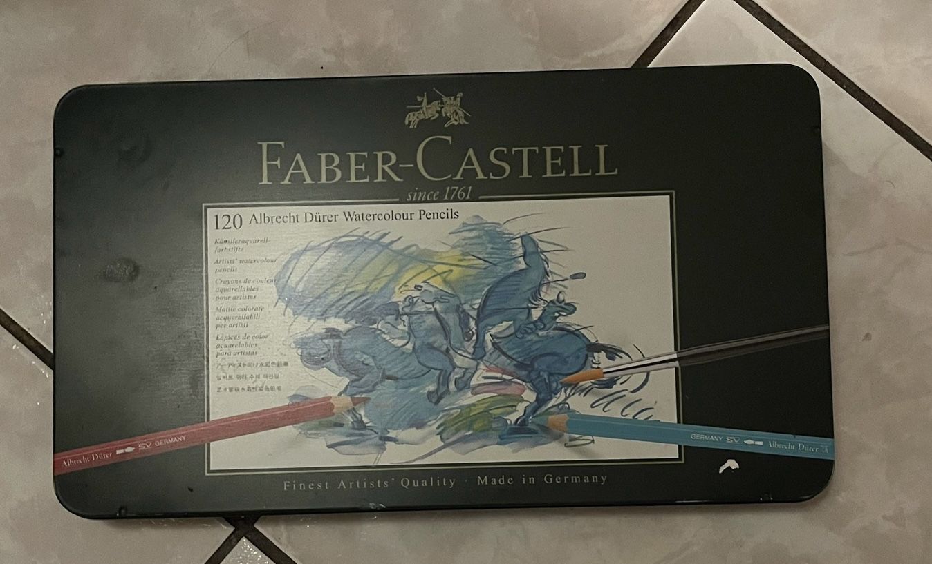 Faber-Castell Watercolor Pencils, used, 100 pencils