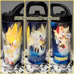 Kids Water Bottles Thermal Cups Insulated To Keep Drinks Cold - Personalized School Daycare Supply ANY THEME