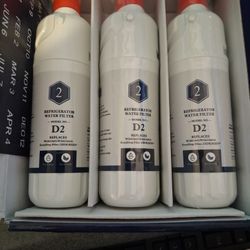 Refrigerator Water Filters D2/EDR2RXDq Compatible (3 Pack Sealed) $30 Sun Lakes