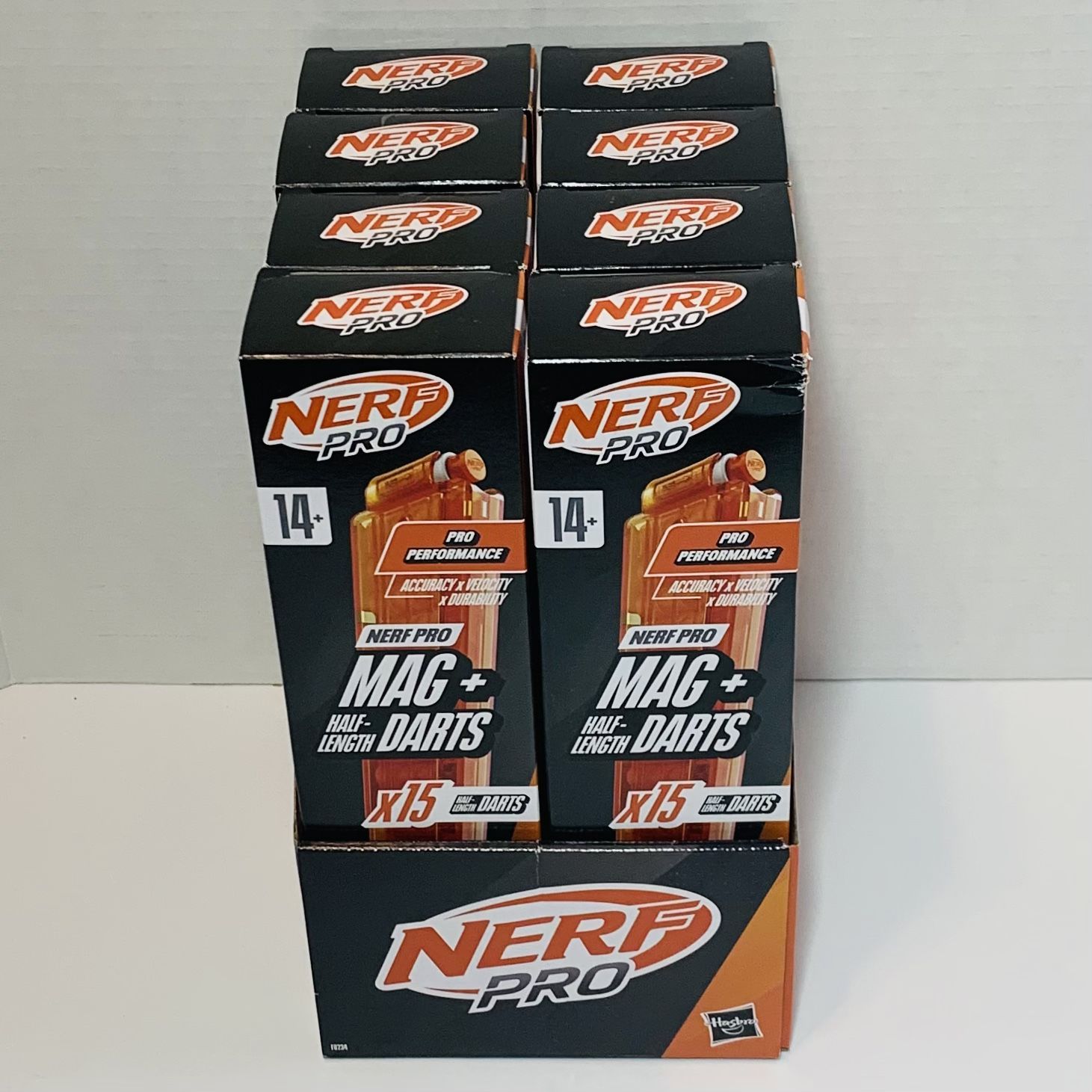Lot of 8 Nerf Pro Mag + Half-Length Darts with Mag Torrent and Sender Refill 15 in Each Pack NEW