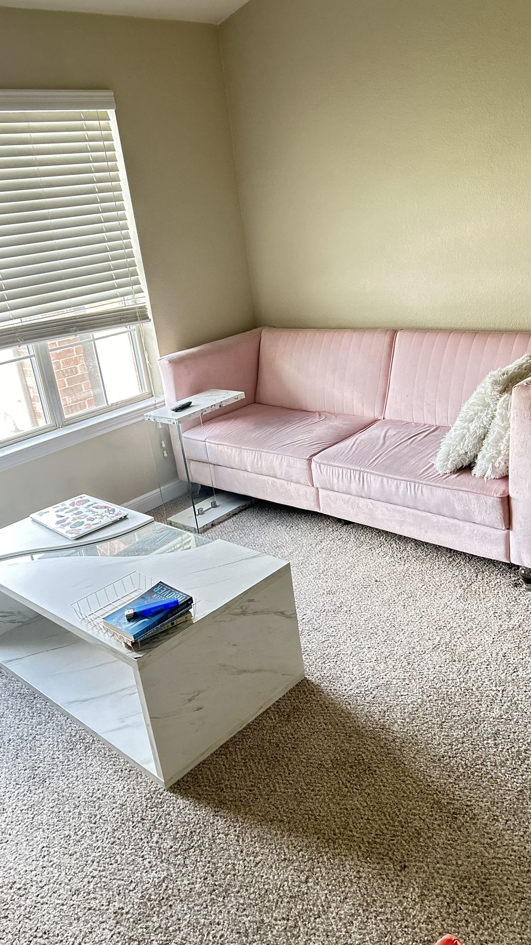 Arabelle Wide Velvet Convertible Sofa Couch