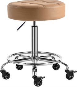 Rolling Stool, Adjustable Swivel Stool Chair for, Workshop, Salon, Tattoo, Office 20"-27"