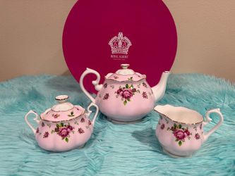 Royal Albert Old Country Roses Pink Vintage 3 Piece Tea Set