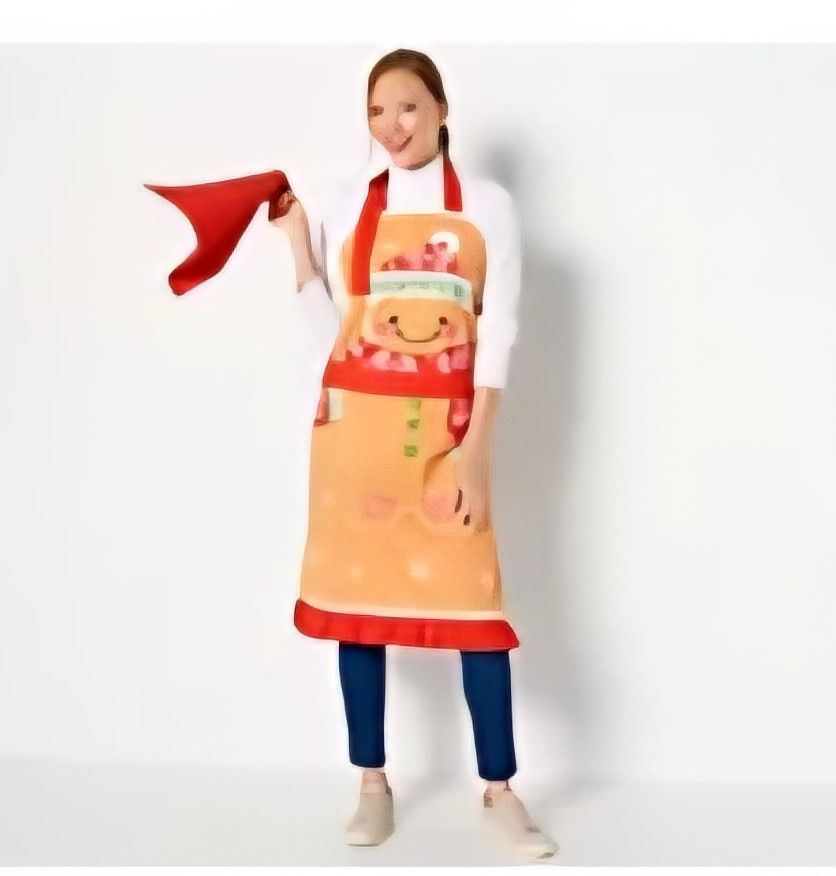 Gingerbread Holiday APRON with Towel $15