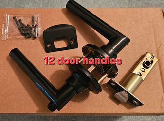 Black Privacy Door Handle, Matte Black Door Handles Interior, Heavy Duty Door Levers, Black Bathroom Door Handle, Bedroom Door Handle, Reversible Keyl