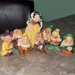 ZACCAGNINI, Walt Disney, ceramic figurine, snow white and the seven dwarfs PW1/2 (Buy Or Trade)