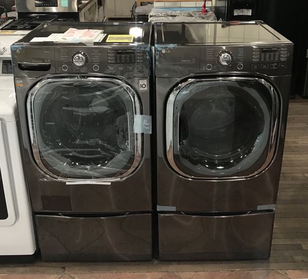 LG WASHER AND DRYER SET WITH PEDESTALSno credit needed finance program