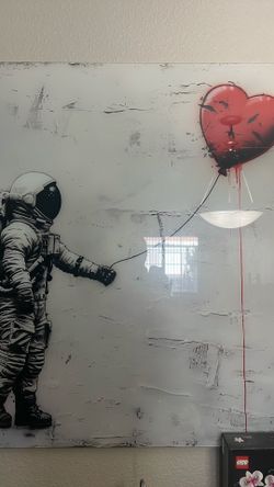 Banksy Art Glass Panel