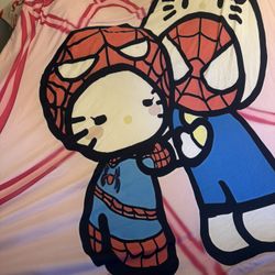 Hello Kitty / Spider-Man Quilt