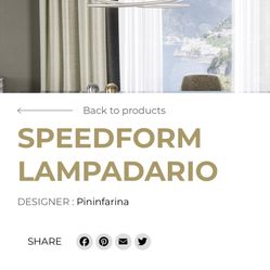 Reflex Angelo Speedform Lampadario Light Fixture By Pinifarina