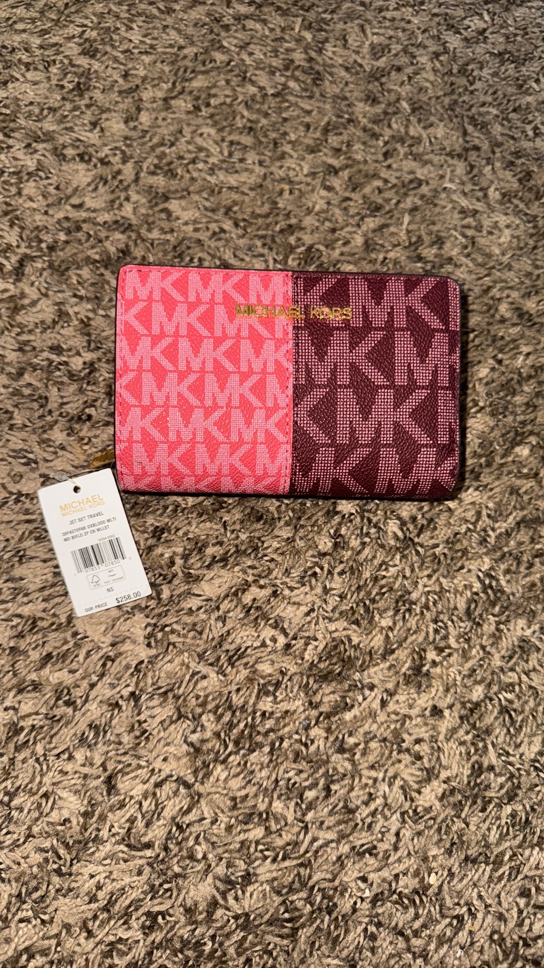 Michael Kors Jet Set Medium Two-Tone Logo Wallet