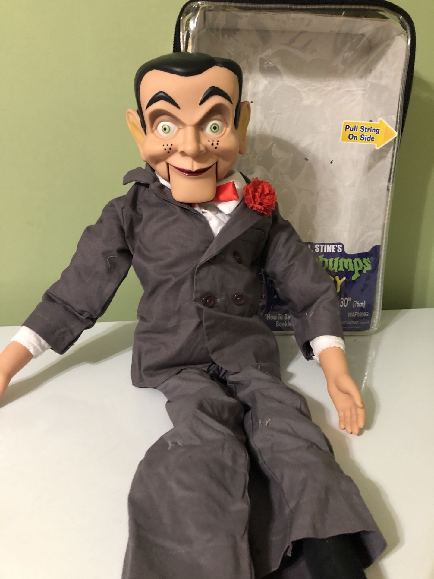Slappy Goosebumps Ventriloquist 30" Dummy Doll Vintage 90s Toy Pull String Mouth