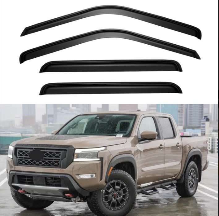 Nissan Frontier Crew Cab 2022–2024 Window Vent Visors (Set of 4)