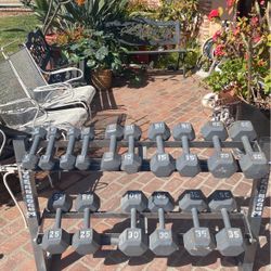 Dumbell Set & Rack Included (5lb-35lb)