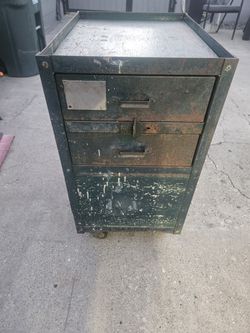 Vintage Lyon Rolling Cabinet 