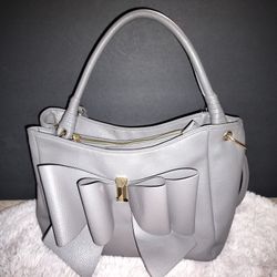 Grey Bowtie Purse 