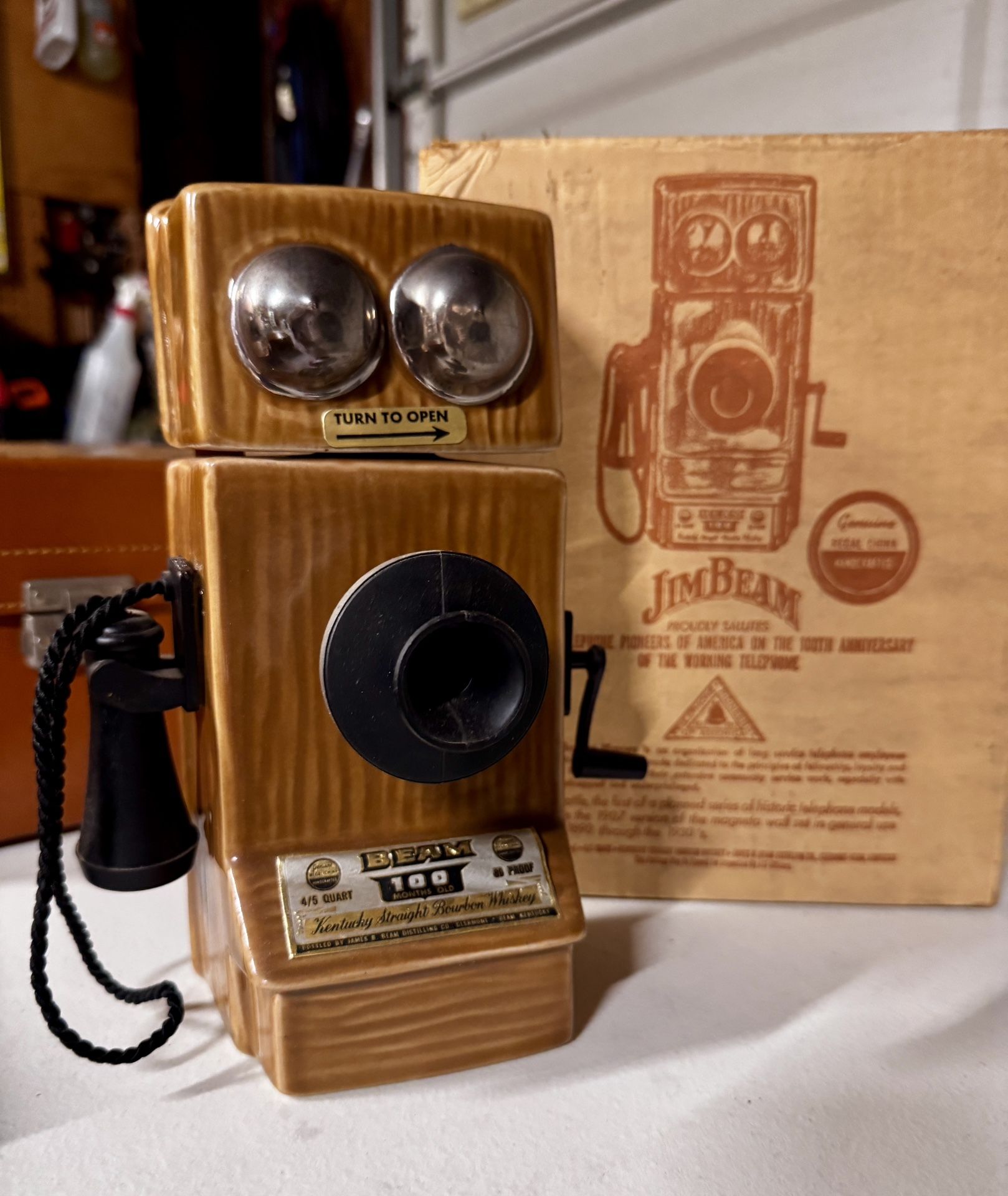 Vintage Jim Beam 1907 Telephone Decanter