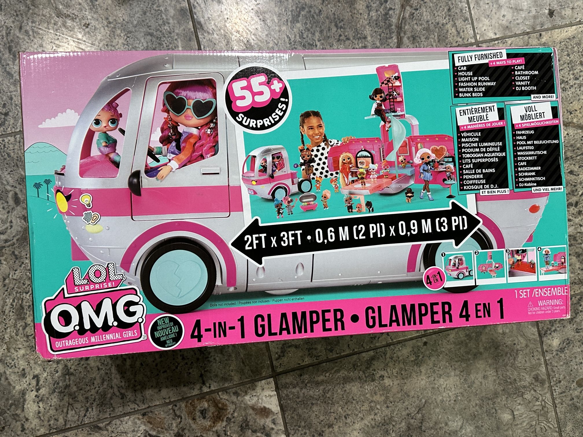 LOL Surprise OMG 4 in 1 Glamper RV Bus With 55+ Surprises
