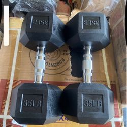 New  ,35 Pound Dumbbells