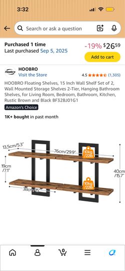 Floating shelves